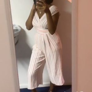 Red & white jumpsuit